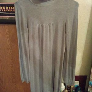 Grey turtleneck sweater dress, size small
